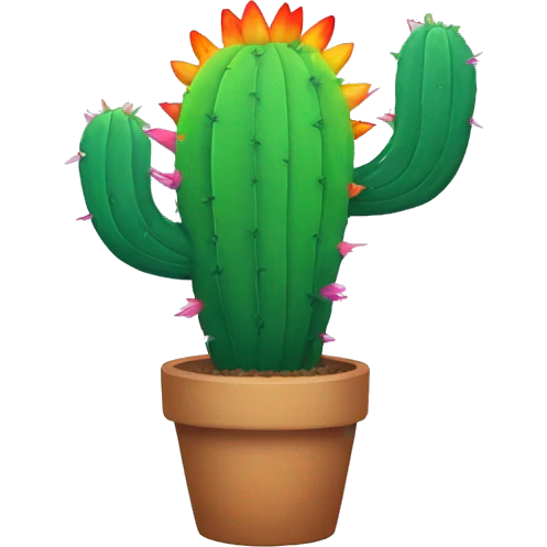 Rainbow cactus  emoji