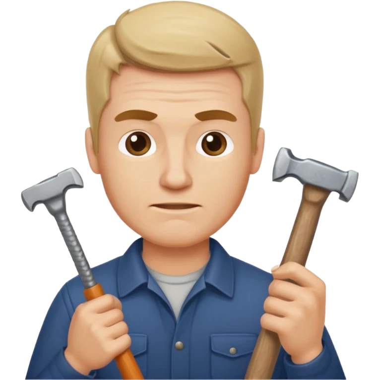 Men with a hammer and a nail emoji