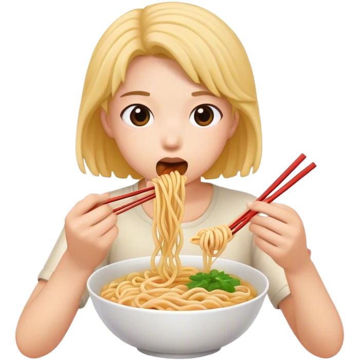 吃面条 emoji