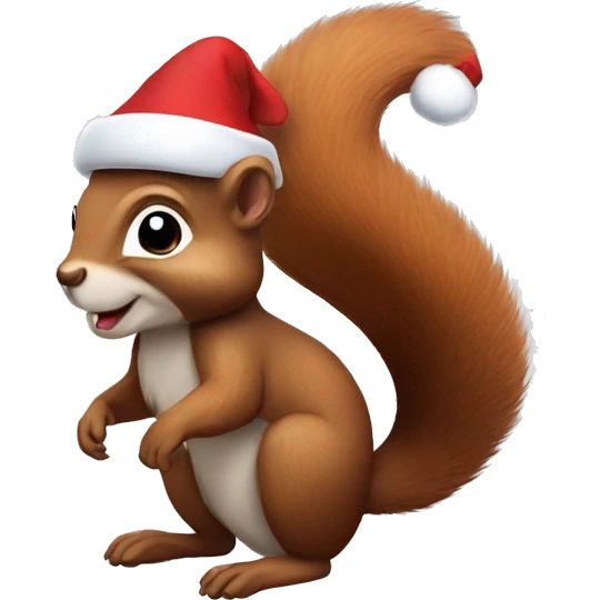 Christmas squirrel emoji