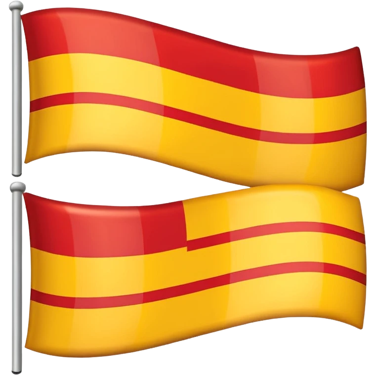 Similar to 🇮🇩 with yellow colour 50% and red colour 50% of 2 strip emoji