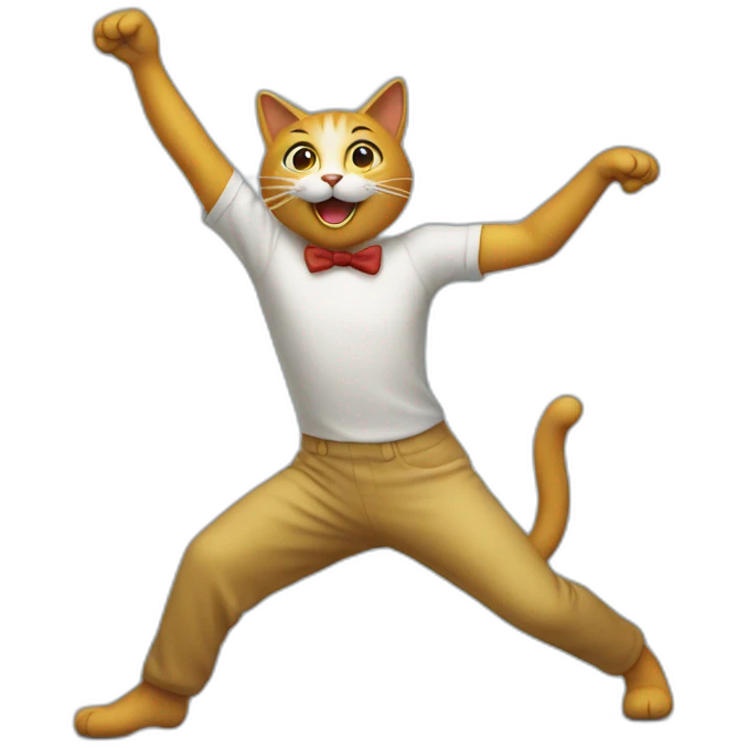 Un chat qui danse emoji