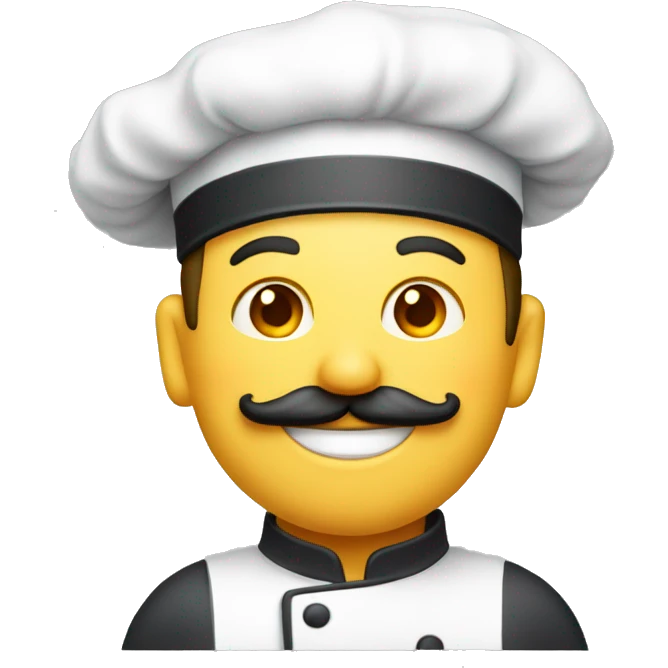 A cheerful milkman with a mustache and a chef's hat emoji