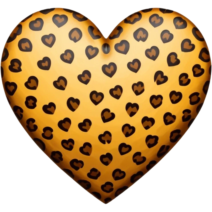 Corazón  con estanpado de leopardo emoji
