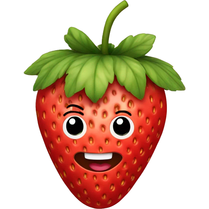 Strawberry wearing a hat emoji