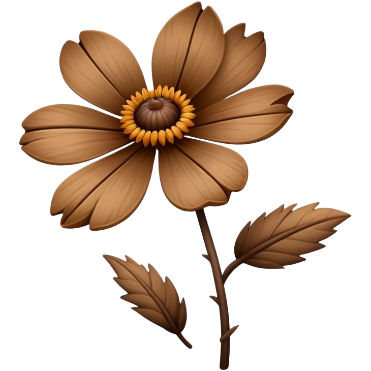 Brown flower emoji