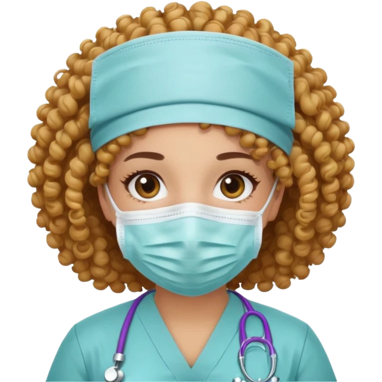 curly nurse emoji