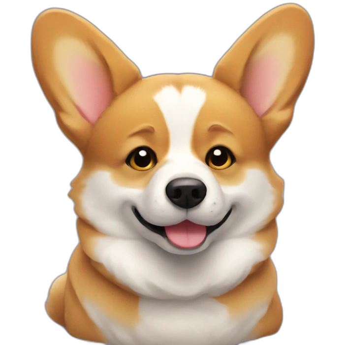 Corgi good night emoji