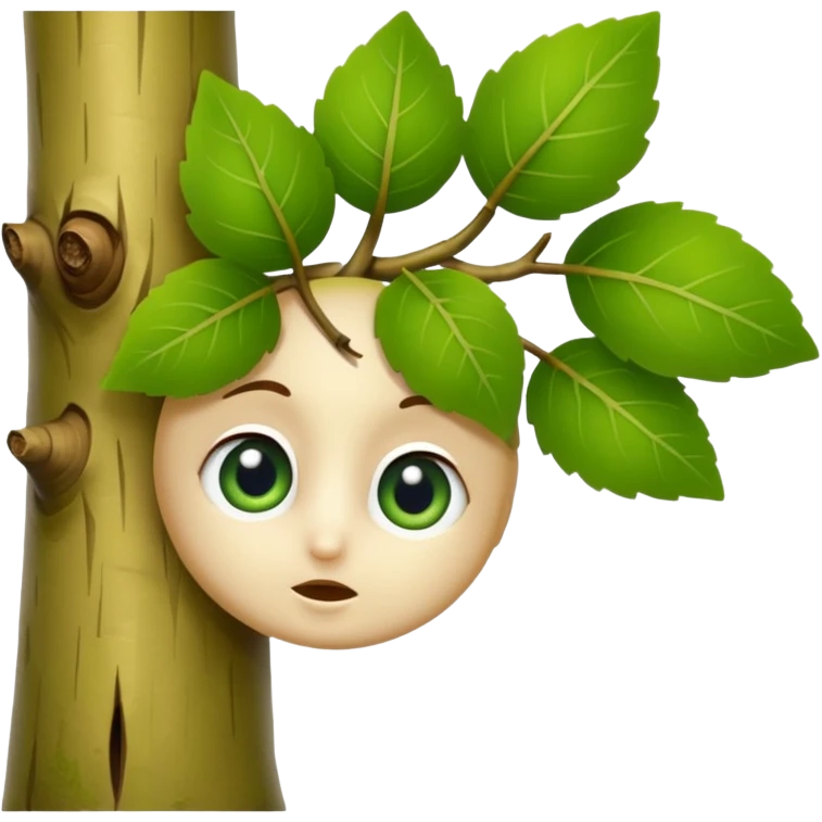aspen tree eyes looking right emoji