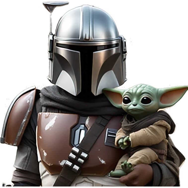 the mandalorian with grogu emoji