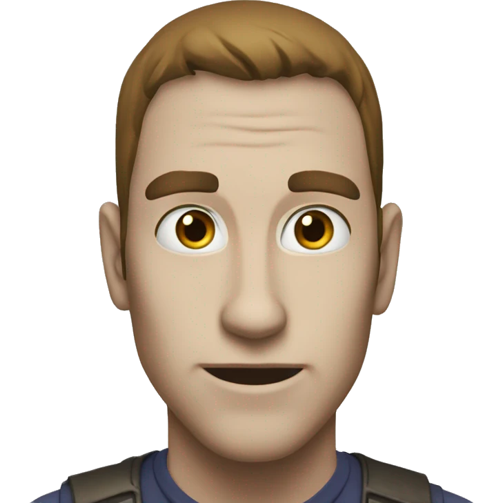 Half clow face hal normal emoji