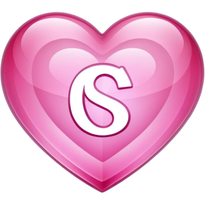 Pink heart shaped crystal with a $ carved in the center of the crystal. emoji