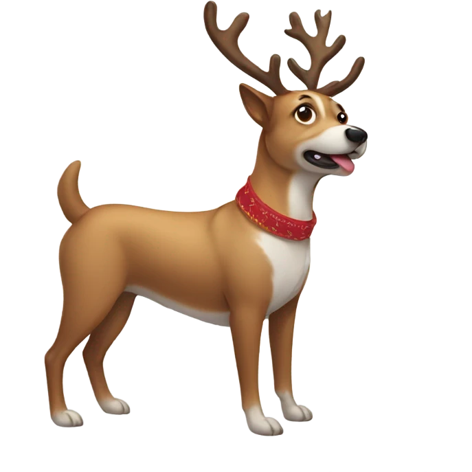 Reindeer dog emoji