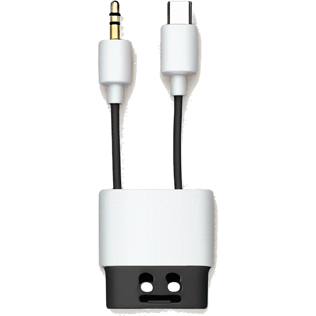 stereo adapter mini to big jack for headphones cable emoji