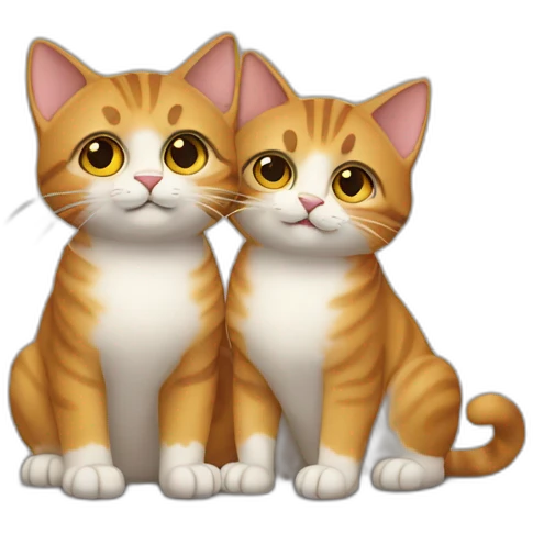 Couple de chats emoji