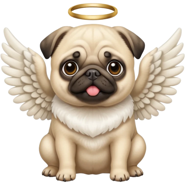 angel pug emoji