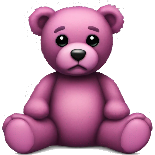 pink goth teddy bear emoji
