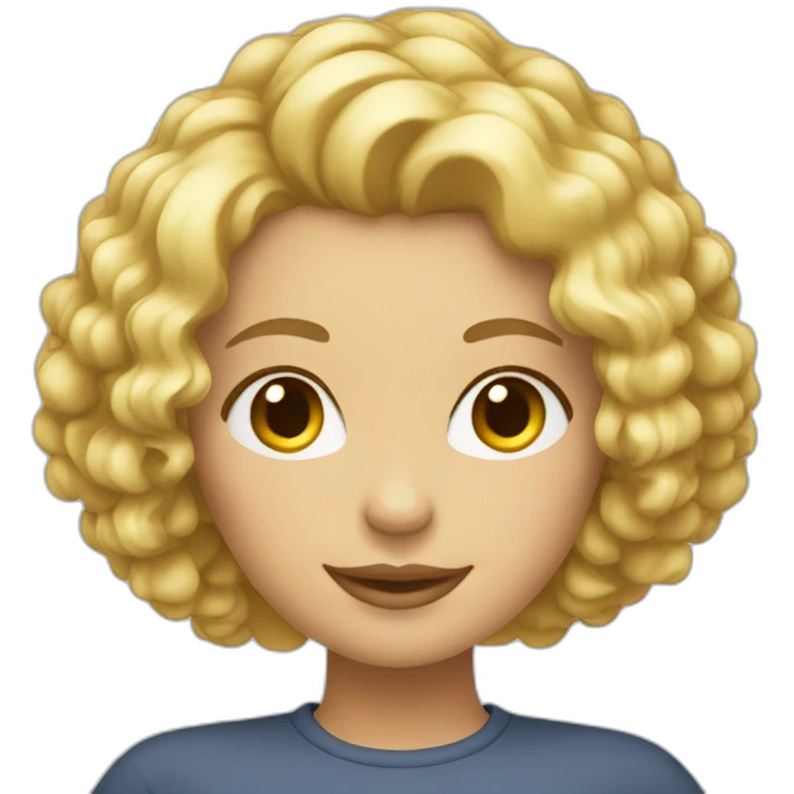 Femme-blonde-cheveux-bouclés emoji