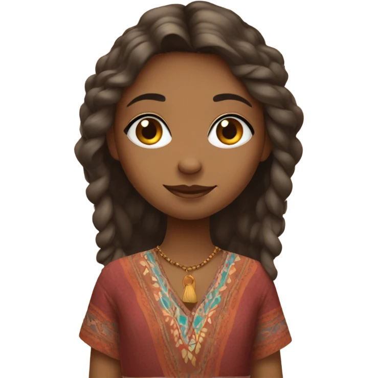 girl in bohemian dress emoji