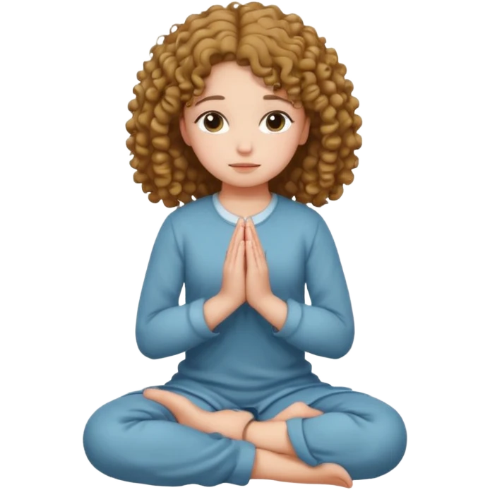 girl praying on knees curls  emoji