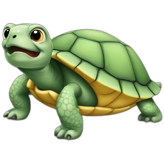 Tortue sur chien emoji