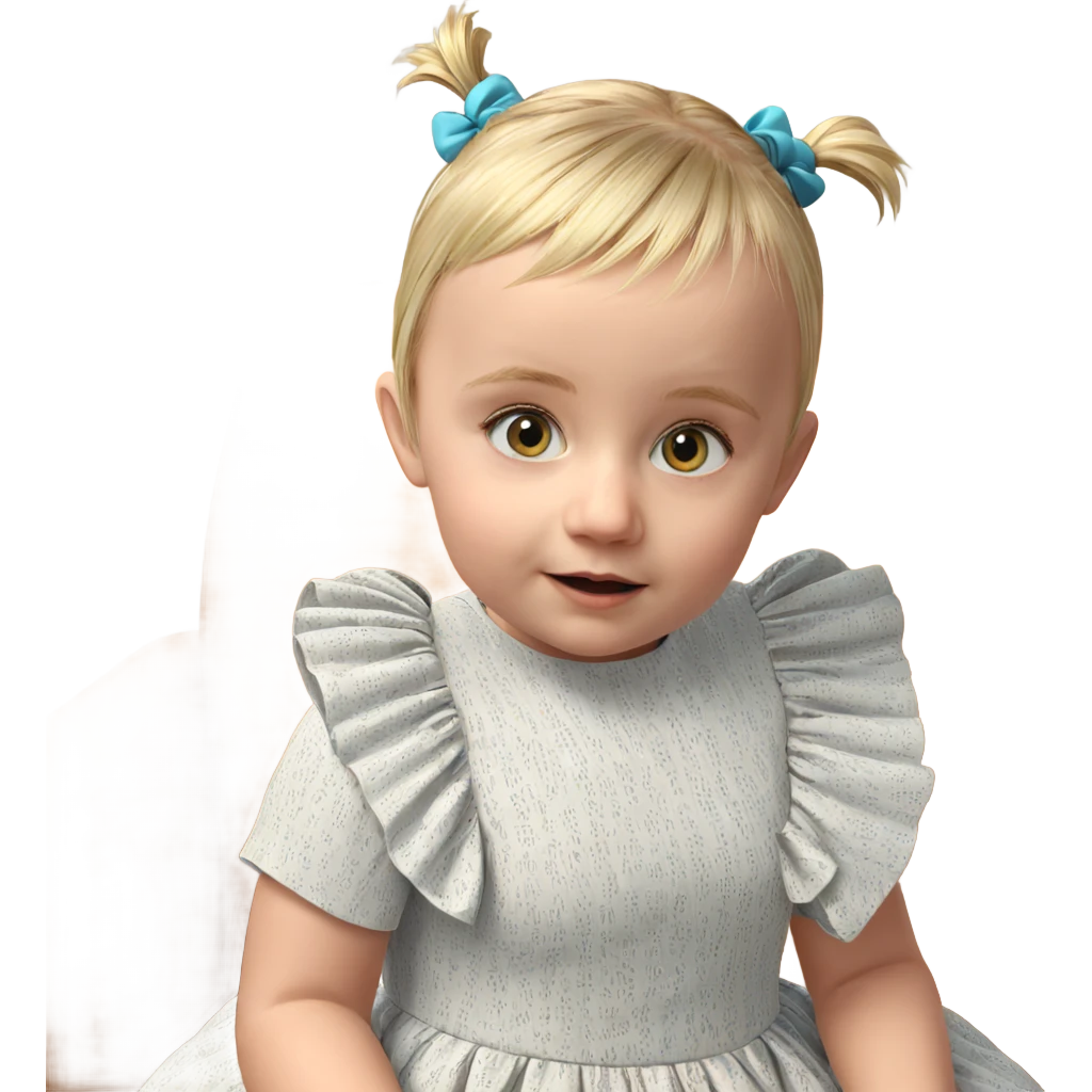 blonde girl in dress gazing emoji