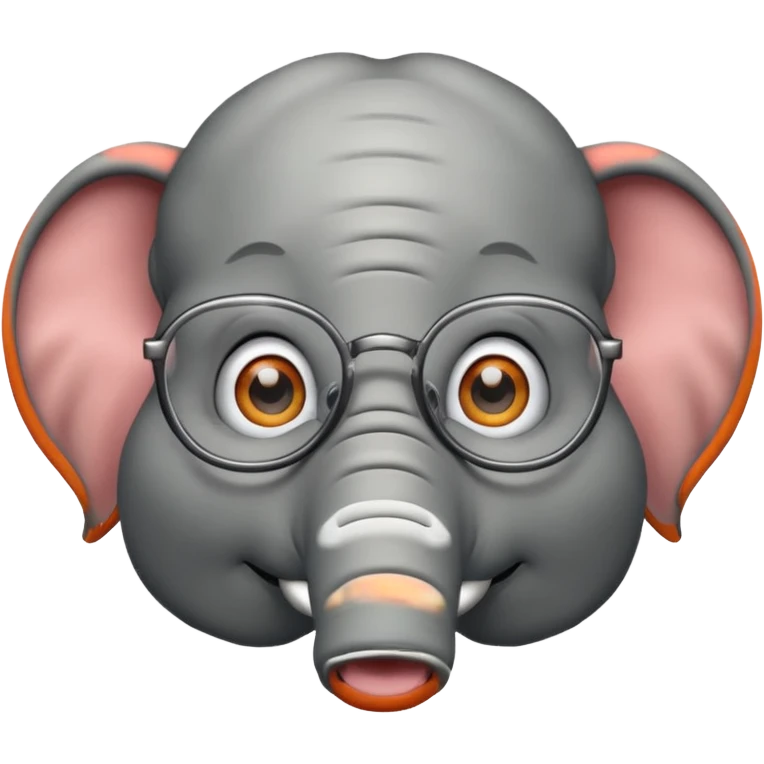 elephant wtih glasses emoji