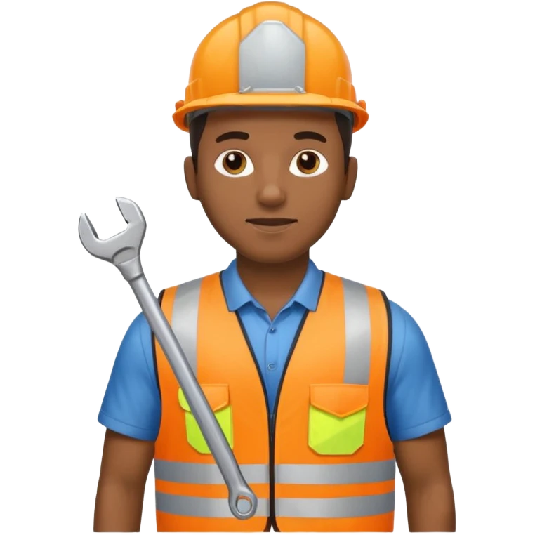 City Maintenance Worker black man emoji