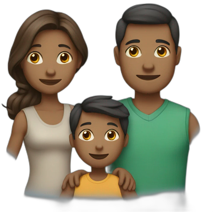 Family of 6, with 4 children, one of them a boy emoji