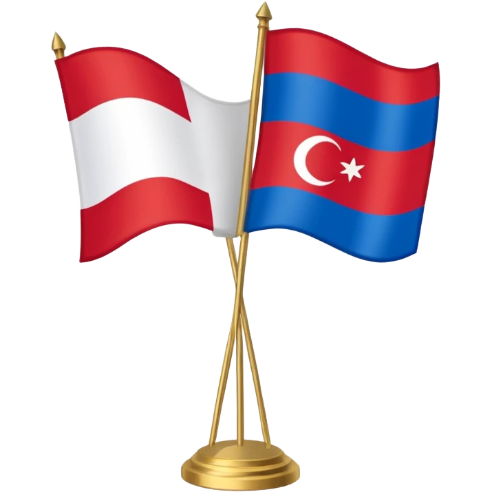 Doğu Türkistan Bayrağı+Türk Bayrağı+Azerbaycan Bayrağı emoji