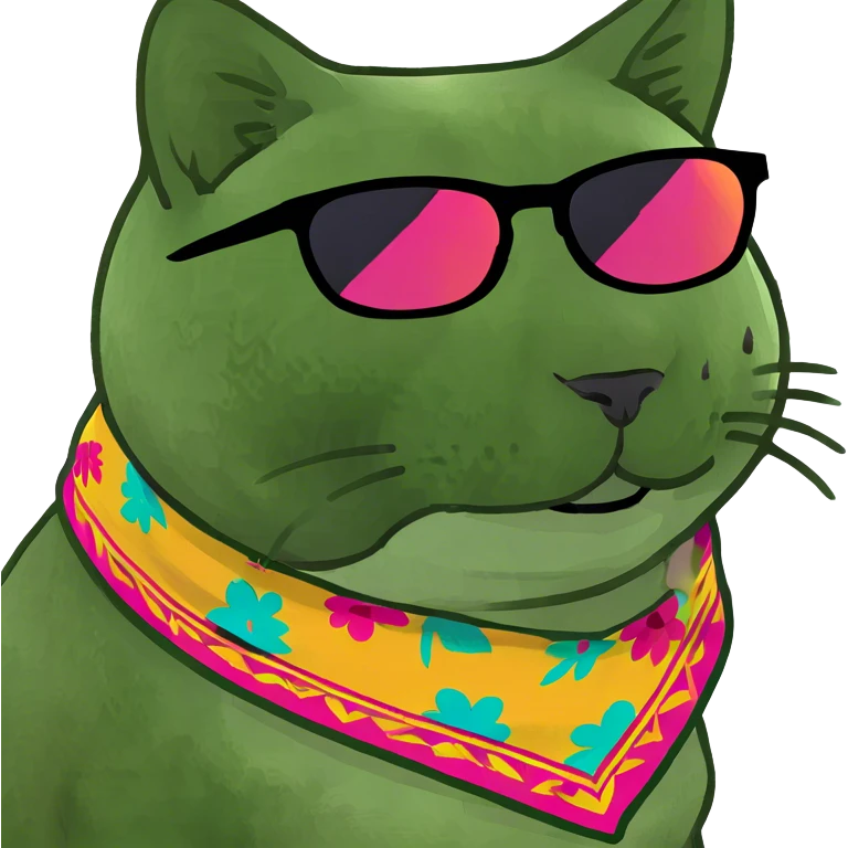 Cat with sunglasses emoji