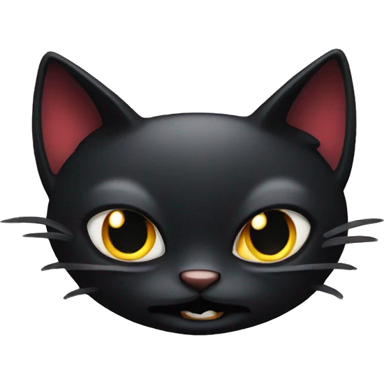 black cat vampire emoji