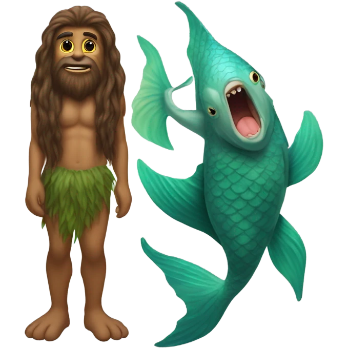 Sasquatch mermaid  emoji