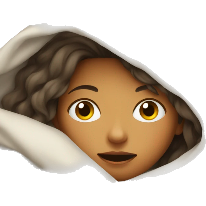 girl under blanket emoji