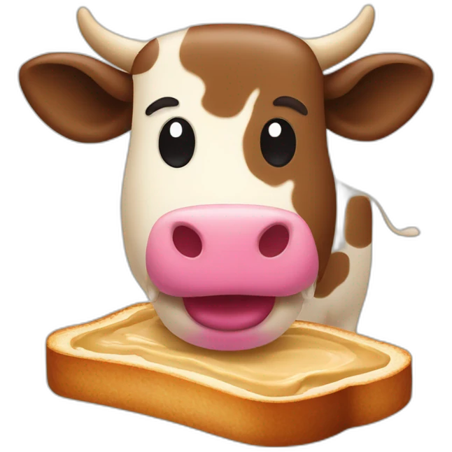 Peanutbutter and jelly cow emoji