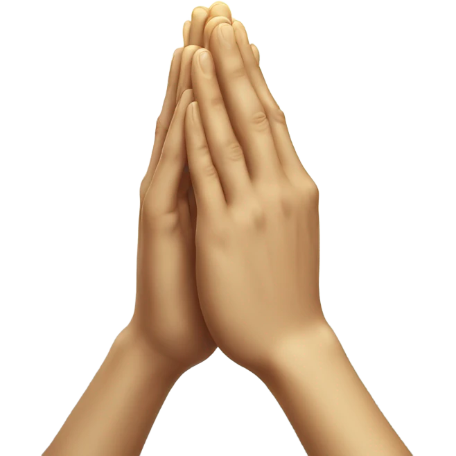 Praying hands and sweaty face  emoji