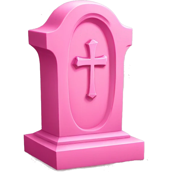 Fancy pink tombstone emoji