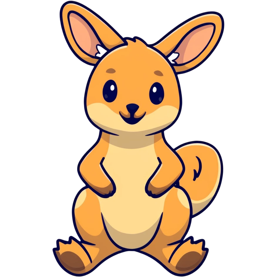 adorable joey baby kangaroo emoji