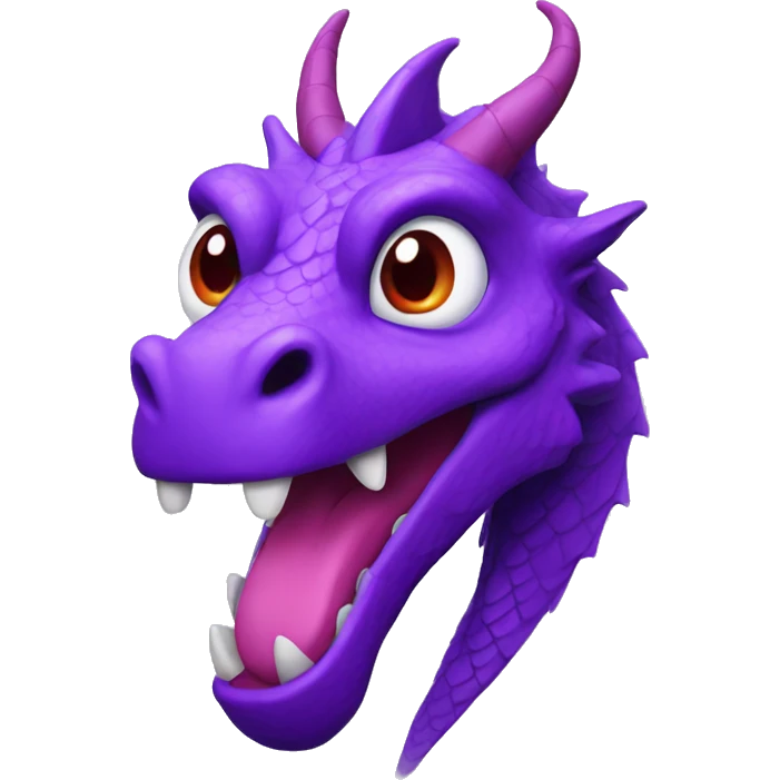 purple dragon head with heart emoji