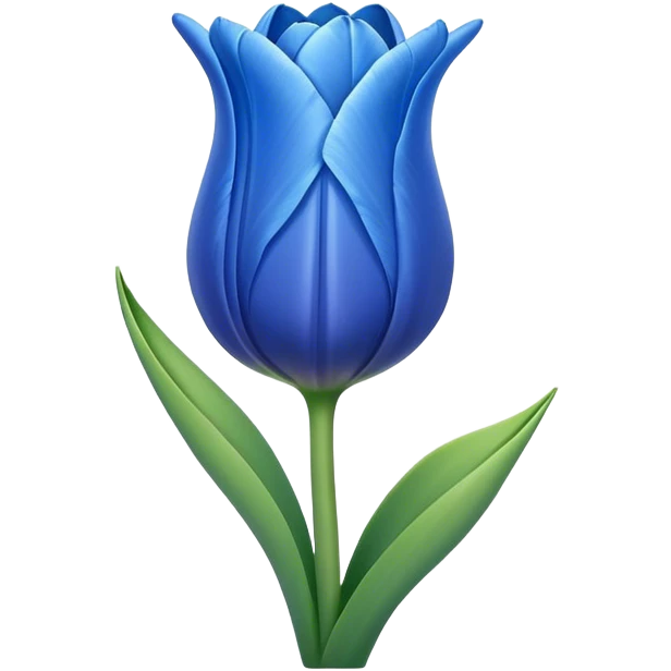 Tulipán azul emoji