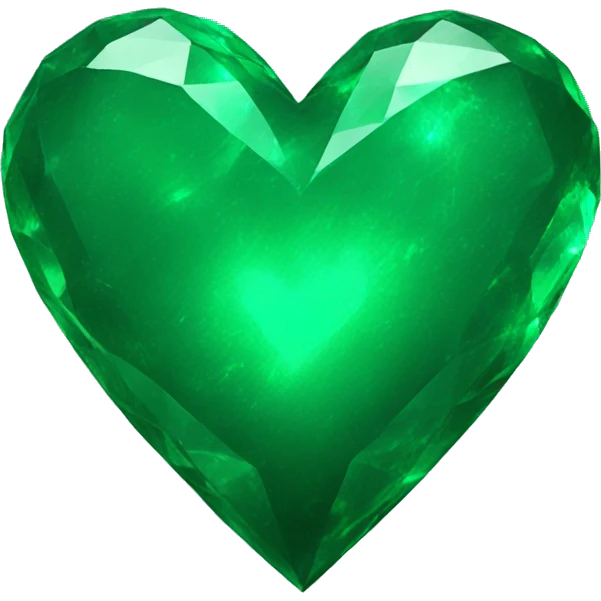 Emerald green heart emoji