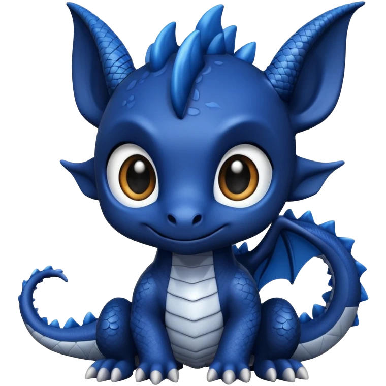 adorable midnight blue chibi dragon emoji