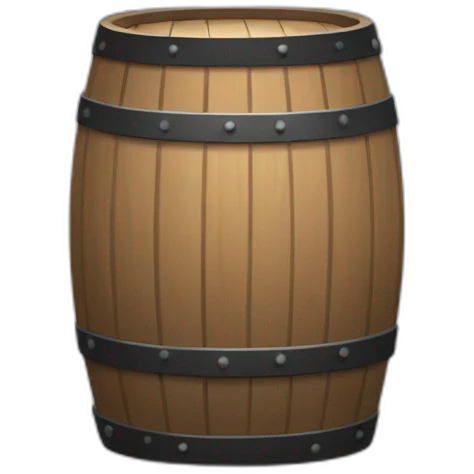 Barrel with arms and legs emoji