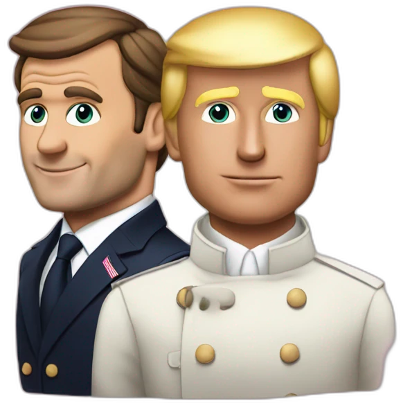 macron with trump emoji