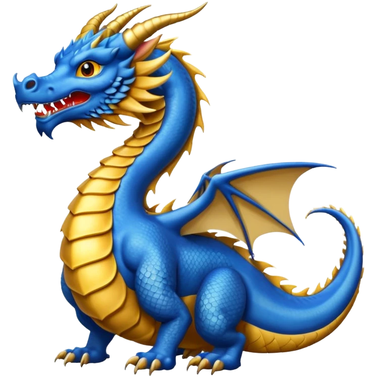 Haz un dragón azul oriental  emoji