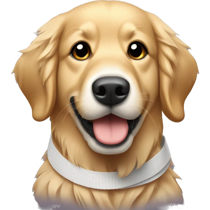 Bandaged golden retriever emoji