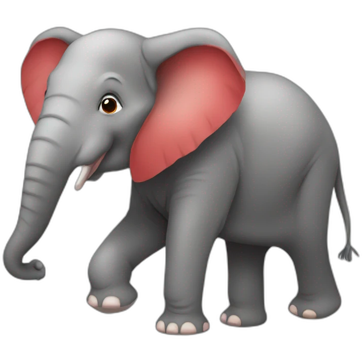 Elephant red with a long trunk emoji