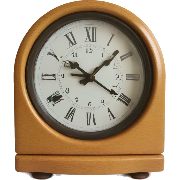 Vintage wooden table top clock fancy  emoji