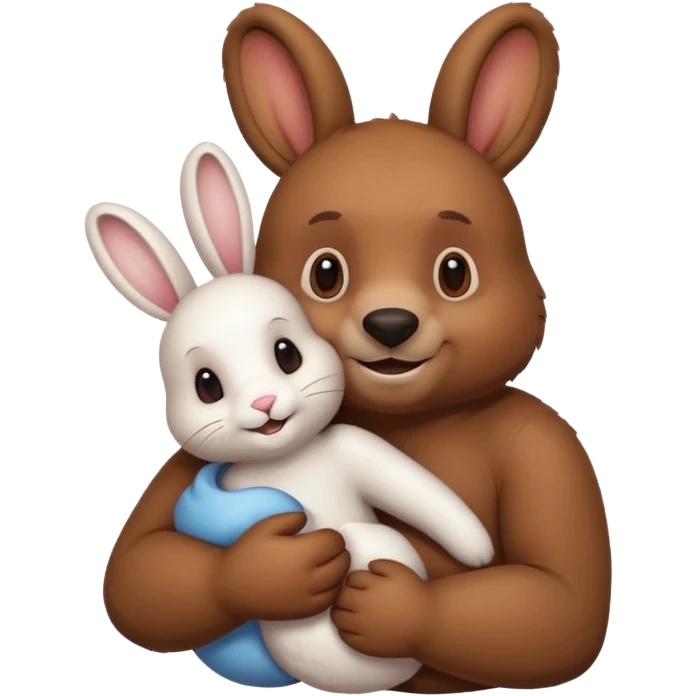 Oso y coneja amor emoji