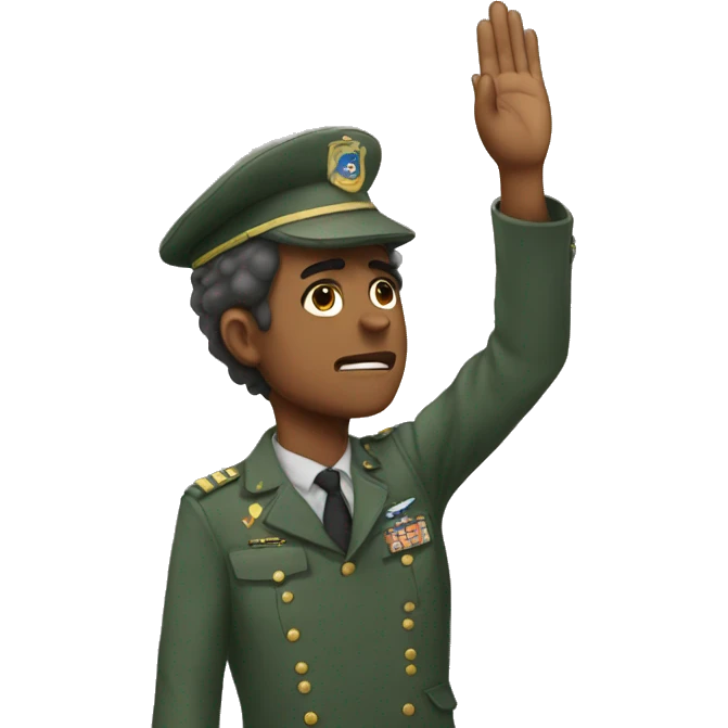 Salute while crying emoji